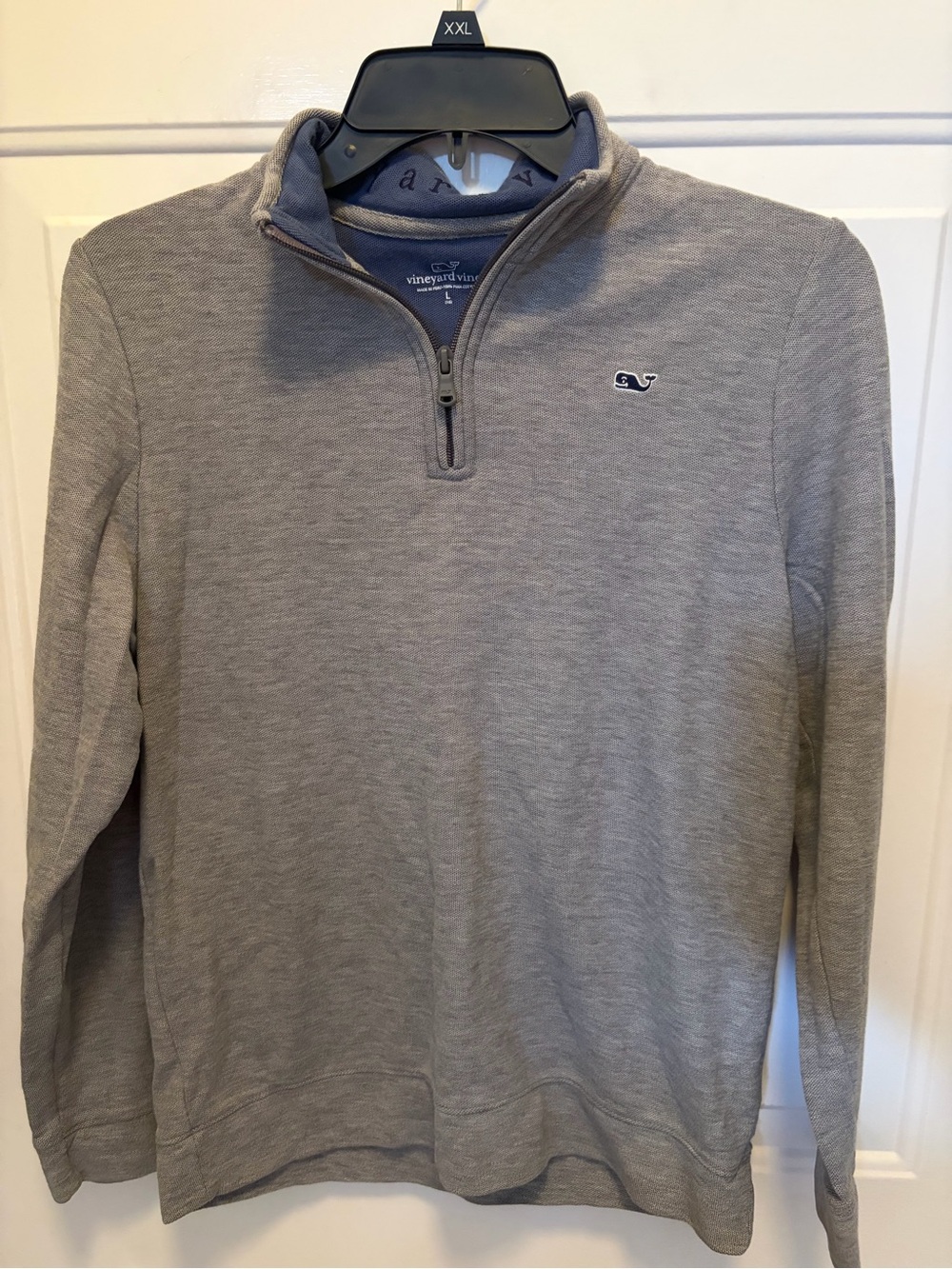 Vineyard Vines Light Gray Half-Zip Pullover Sweater